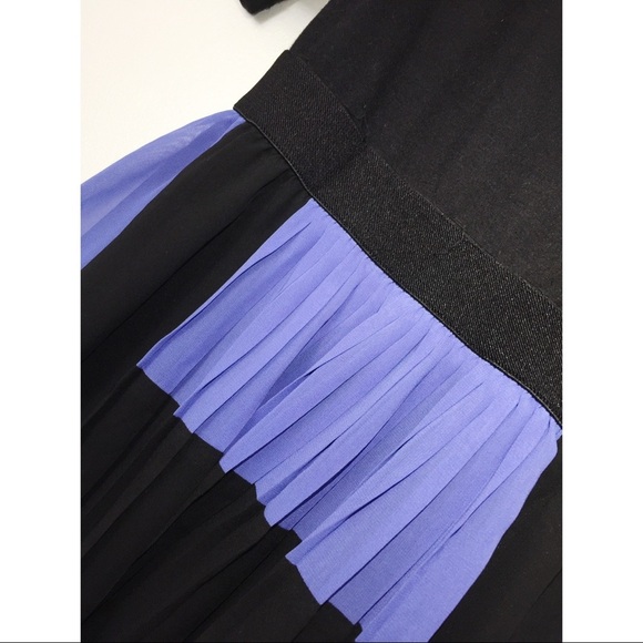 MAX CLEO SUNDRESS COCKTAIL PARTY BLUE BLACK DRESS - Picture 3 of 4